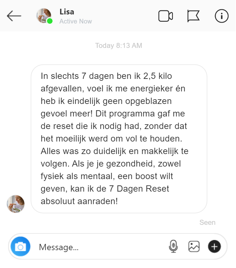 7 dagen reset plan review lisa